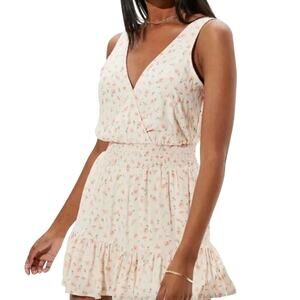 AMERICAN EAGLE Sleeveless Floral Flouncy‎ Ruffle Romper sz Small Fairy Whimsy